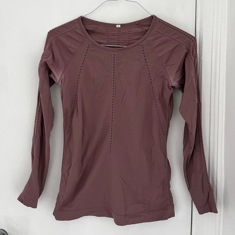 Athleta long sleeve shirt size small pink